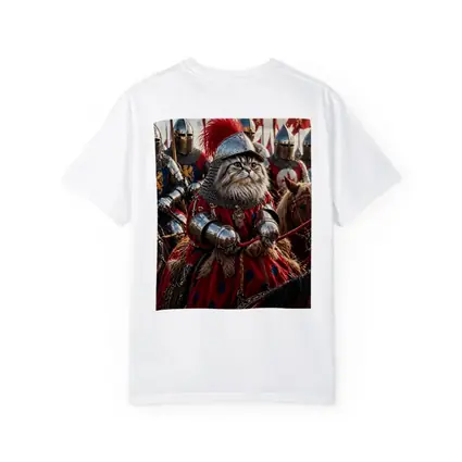 Persian Cat Knight Leading Medieval Army