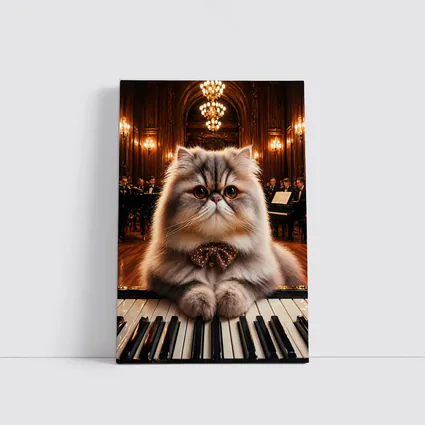 Persian Cat Pianist Concert Hall Orchestra