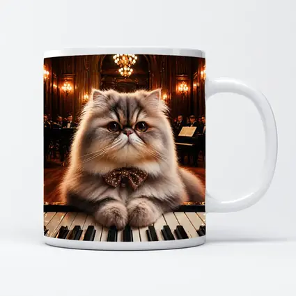 Persian Cat Pianist Concert Hall Orchestra
