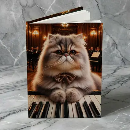 Persian Cat Pianist Concert Hall Orchestra