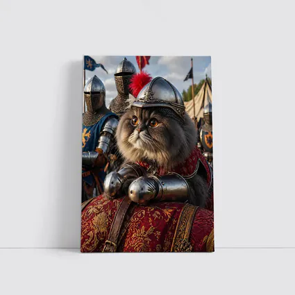 Persian Cat Knight Armor Medieval Tournament