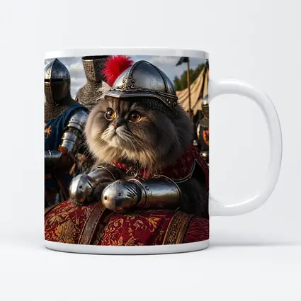 Persian Cat Knight Armor Medieval Tournament