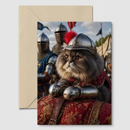 Persian Cat Knight Armor Medieval Tournament
