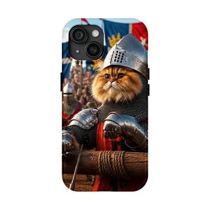 Persian Cat Knight Medieval Tournament Battle Scene