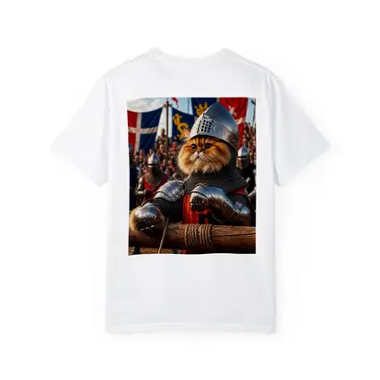 Persian Cat Knight Medieval Tournament Battle Scene
