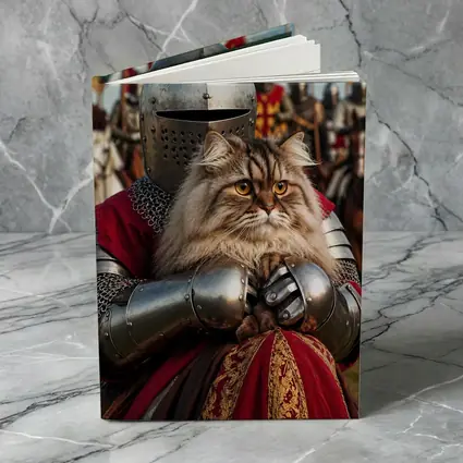 Persian Cat Knight Medieval Tournament Battle Scene