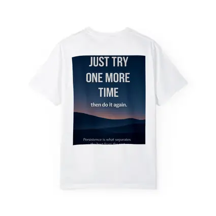 Persistence Quote Dark Blue Mountain Landscape