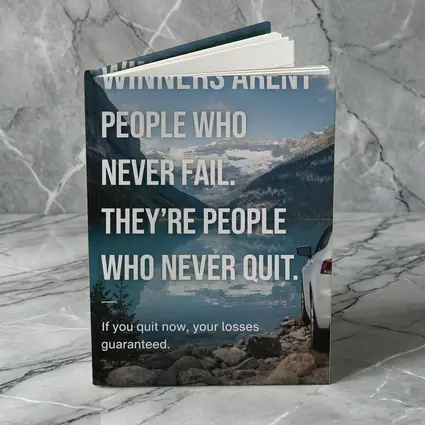 Winners Never Quit Mindset Mountain Lake