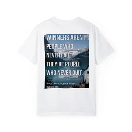 Winners Never Quit Mindset Mountain Lake