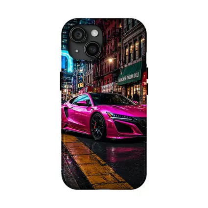 Pink Acura NSX Night City Street