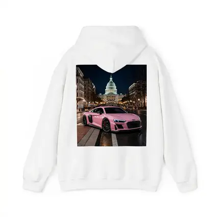 Pink Audi R8 Washington DC Night