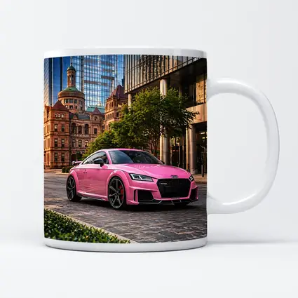 Pink Audi TT RS Urban City Setting