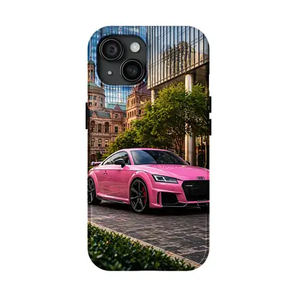 Pink Audi TT RS Urban City Setting