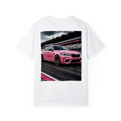 Pink BMW M5 on Racing Track