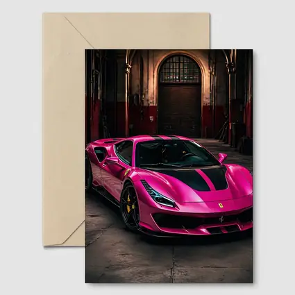 Pink Ferrari 488 GTB Industrial Garage