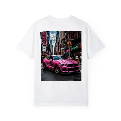 Pink Ford Mustang Mach One New York City