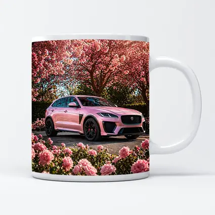 Pink Jaguar F-Pace SVR Among Pink Roses