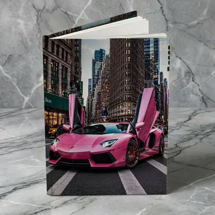 Pink Lamborghini Aventador New York City Street