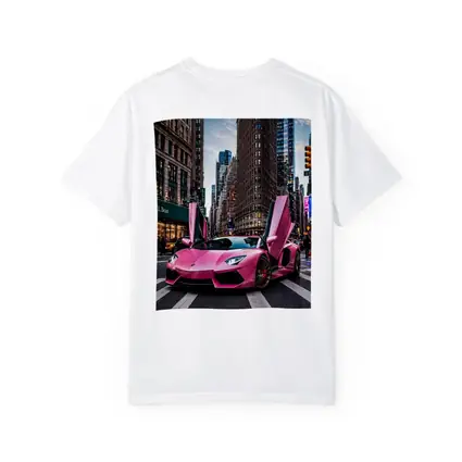 Pink Lamborghini Aventador New York City Street
