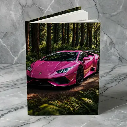 Pink Lamborghini Huracan Forest Dirt Road