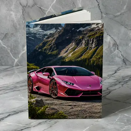 Pink Lamborghini Huracan Mountain Backdrop