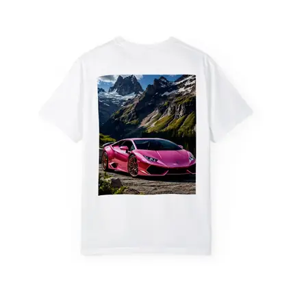 Pink Lamborghini Huracan Mountain Backdrop