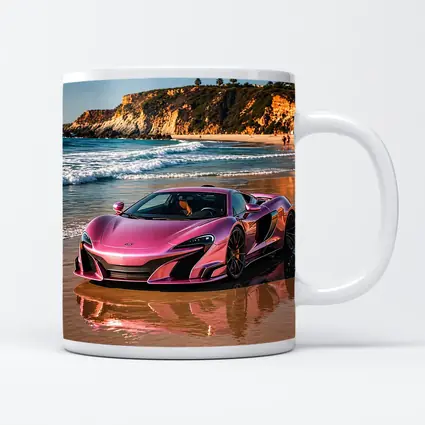 Pink McLaren 570S on Sunny Beach