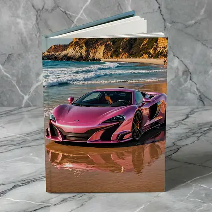 Pink McLaren 570S on Sunny Beach