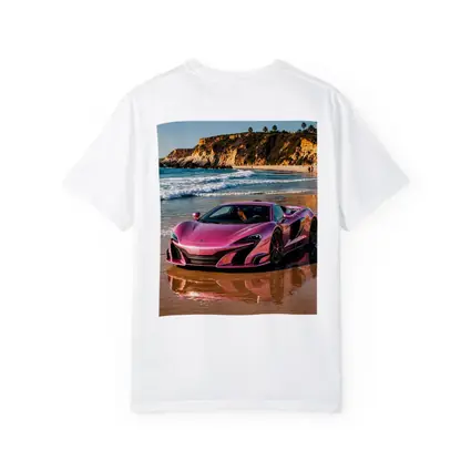 Pink McLaren 570S on Sunny Beach