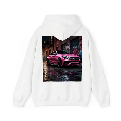 Pink Mercedes AMG C63 Graffiti Alley Night