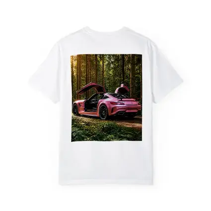 Pink Mercedes AMG GT Forest Setting