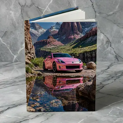 Pink Nissan 370Z Rocky Mountain Canyon
