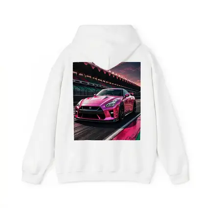 Pink Nissan GT-R On Racing Track