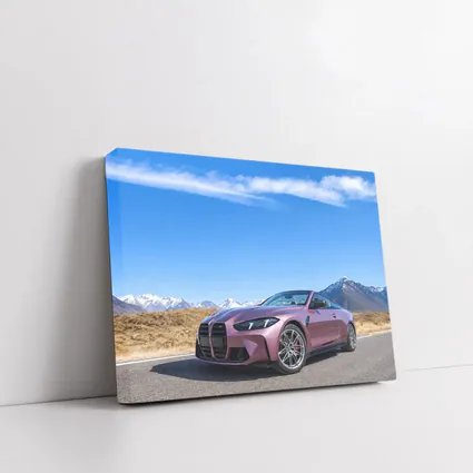 BMW M4 Pink Pearl Mountain Road Scene