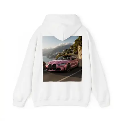 BMW M4 Convertible Pink Coastal Road Drive