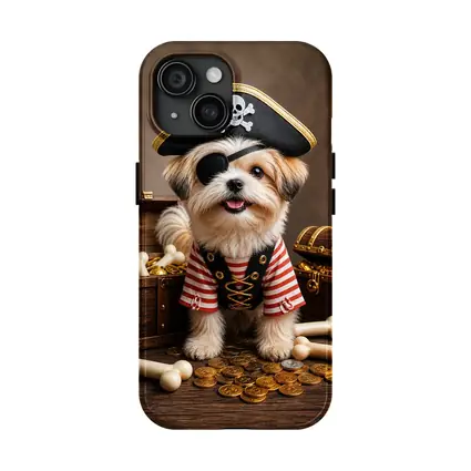 Shih Tzu Pirate Dog Treasure Chest Gold