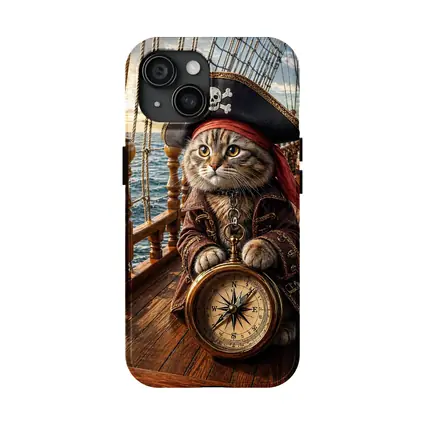 Scottish Fold Pirate Cat Compass Ship Deck