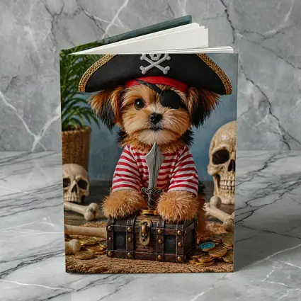 Yorkshire Terrier Pirate Captain Treasure Chest