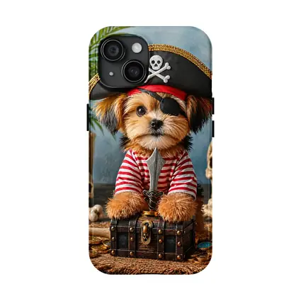 Yorkshire Terrier Pirate Captain Treasure Chest