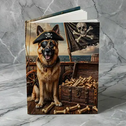Pirate German Shepherd Dog Ship Treasure Chest