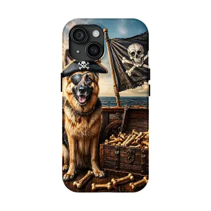 Pirate German Shepherd Dog Ship Treasure Chest