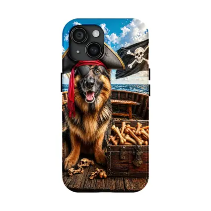 Pirate German Shepherd Dog Treasure Ship