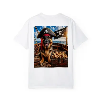 Pirate German Shepherd Dog Treasure Ship