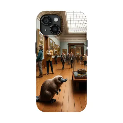Platypus Standing Inside Classic Art Museum