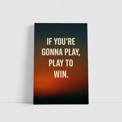 Play To Win Quote Sunset Sky