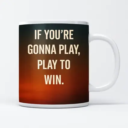 Play To Win Quote Sunset Sky