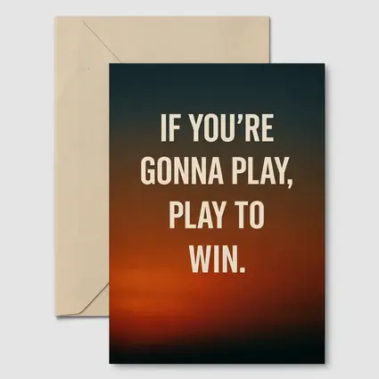 Play To Win Quote Sunset Sky