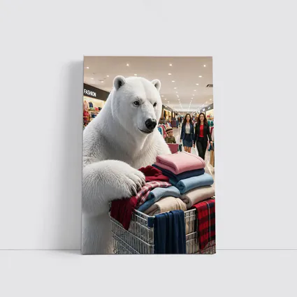Polar Bear Shopping Cart Fashion Mall