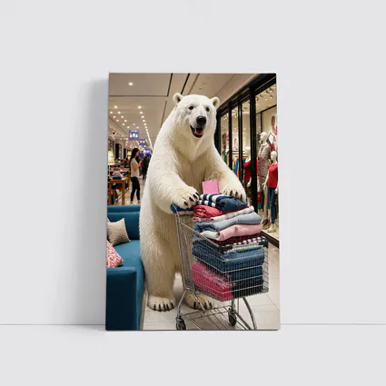 Polar Bear Shopping Cart Fashion Mall