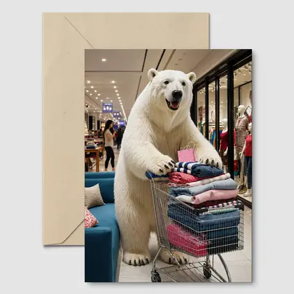 Polar Bear Shopping Cart Fashion Mall